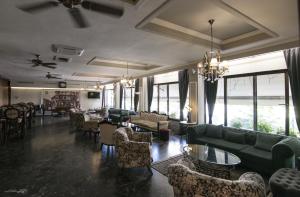 奥瑞斯蒂亚斯韦恩尼酒店的带沙发和桌椅的客厅