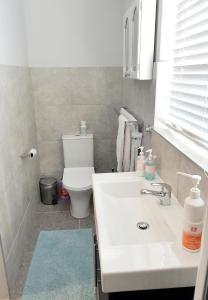 贝尔维尔Mountain Rose Cottage的浴室配有白色水槽和卫生间。