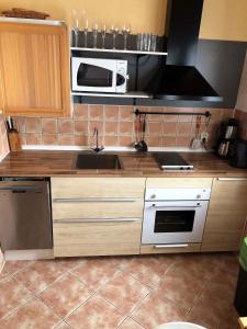 Apartment in Pec pod Snezkou 2098的厨房或小厨房