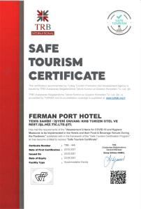 伊斯坦布尔Ferman Port Hotel - Special Category的红墙安全旅游证书许可证