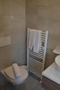 CadenazzoCasa Yoghi的浴室配有卫生间、水槽和毛巾。
