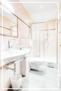 德弗雷根谷地圣雅各布海福乐度假公寓的一间带水槽、卫生间和淋浴的浴室