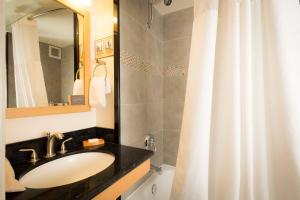 檀香山威基基VIVE酒店的一间带水槽和淋浴的浴室