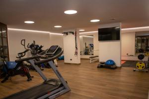 蒙特普齐亚诺Terra Antica - Resort, Winery & SPA的健身房,配有跑步机和其他设备