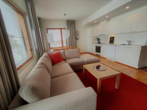 于莱Ylläs Chalet 8208的客厅配有沙发和桌子