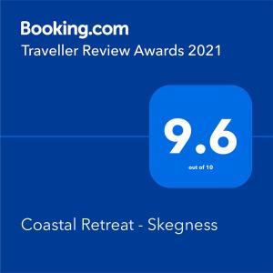 斯凯格内斯Coastal Retreat - Skegness的手机的截图,带有取消后退屏幕