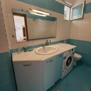 科帕罗洛瑞别墅 的一间带水槽和洗衣机的浴室