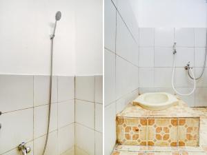 万隆SPOT ON 90200 Pondok Sabaraya Cileunyi Syariah的带淋浴和卫生间的浴室