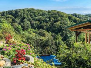 Donje GrediceGreen Paradise的享有种满鲜花和树木的山丘美景