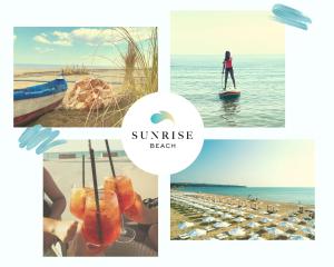 奥布佐尔Sunrise Blue Magic Resort - All Inclusive的水中一个在桨板上的女人