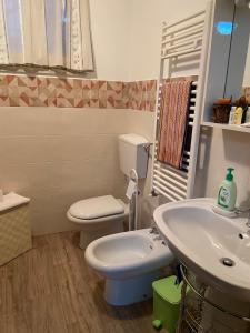 CampofrancoFontana Di Li Rosi的一间带卫生间和水槽的浴室
