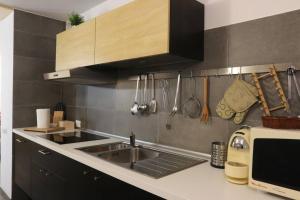 阿塞尔吉Rifugio del Gran Sasso的厨房配有水槽和台面