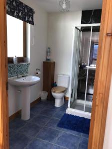 阿勒浦Croft No.8 Bed & Breakfast的浴室配有卫生间、盥洗盆和淋浴。