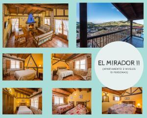 贝塞特Casa El Mirador的照片与酒店的照片相拼合,照片中标有“中线”字样