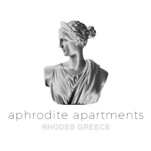 罗德岛卡利地亚Aphrodite Apartments的白人背景上被隔离的女人的雕像