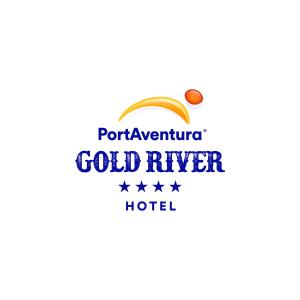 萨洛PortAventura Hotel Gold River - Includes PortAventura Park Tickets的 ⁇ 染龙托强奸犯金色河酒店标志