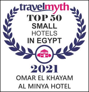 明亚Omar El Khayam Al Minya Hotel的egypt中旅行最热门的小酒店的标志