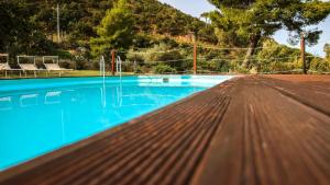 切法卢马加拉别墅的蓝色的游泳池四周设有围栏