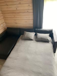 DuķuriDūjas的一张床上有两个枕头的房间