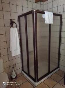 PradoCasa rural "Matela"的浴室设有淋浴间和毛巾