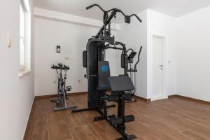 塞尔察APARTMENTS BAKA的一间设有两个跑步机的健身房