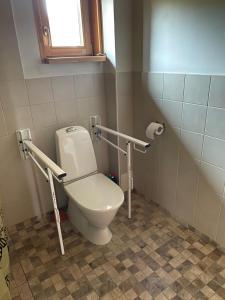 VokaKasteheina kodu的浴室设有卫生间和2个扶手