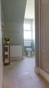 巴利瓦根Barrymor Twin, Family and Double Room的一间带卫生间和水槽的浴室