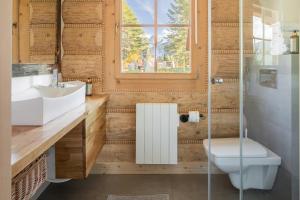 考斯赛力克Nydala Rustic的一间带卫生间、水槽和窗户的浴室