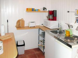 BuchholzHoliday Home Jana by Interhome的厨房配有水槽和微波炉