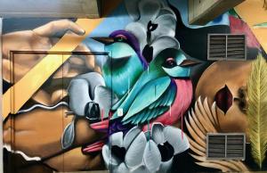 比勒陀利亚门林精品酒店的墙上的鸟儿画
