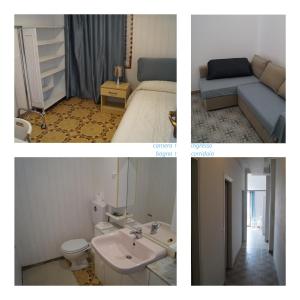 瓦拉泽CASAVACANZE GIEFFE的卧室和浴室三幅照片的拼合