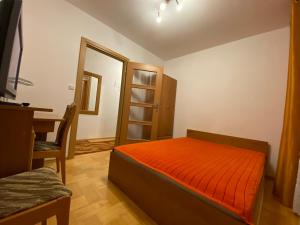 2-pokojowe Apartamenty KAMIL Krynica-Zdrój客房内的一张或多张床位