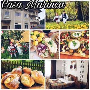 VăleniPensiunea Casa Mariuca的糕点和其他食品图片的拼合物
