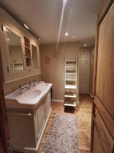 布鲁日Old Bruges B&B的一间带水槽和梯子的浴室