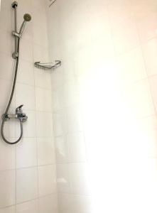 圣君士坦丁和海伦那BEACH APARTMENT no 17的浴室内配有淋浴和头顶淋浴