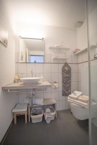 朗瑙生活公寓的一间带水槽和卫生间的浴室