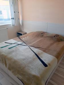 希奥利艾Kambarių nuoma - Šiauliai SAURIDA的一张大床,位于一间医院里,有防过敏的