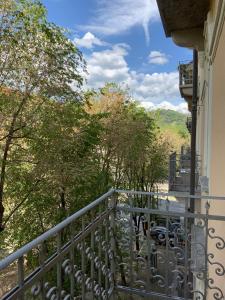 都灵Casa Dante的享有树木和建筑景致的阳台