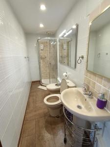 绍萨尔Apartamento Drago de StarApsTenerife的一间带卫生间、水槽和镜子的浴室