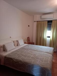 克鲁兹·德·特赫达Apartamentos el Motor Tejeda的一间卧室设有一张大床和一个窗户。