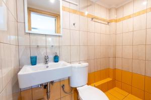 阿特米达Fotis Apartments的一间带卫生间和水槽的浴室