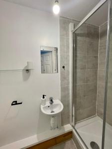 伦敦Wisteria Studio的一间带水槽和淋浴的浴室