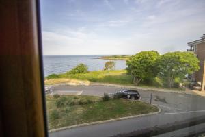 茨雷沃Guest apartments STELA的从窗口欣赏水体的景色