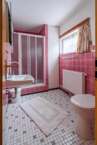 比苏梅尔代肖森Ferienwohnung von Postel的一间带水槽和卫生间的浴室