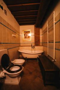 蒙特普齐亚诺Borgo 7 TigliAppartamento a Montepulciano n1的一间带卫生间和浴缸的浴室