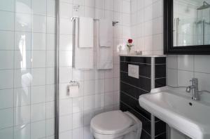 弗莱克菲尤尔弗莱克菲尤尔大酒店的白色的浴室设有卫生间和水槽。