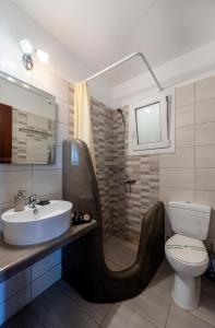 帕罗奇亚斯特拉酒店的一间带水槽和卫生间的浴室