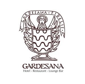 托里德尔贝纳科Albergo Gardesana的酒店餐厅酒廊酒吧的标志