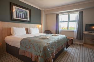霍顿利斯普林海菲尔德酒店的酒店客房设有床和窗户。