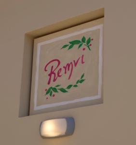阿索斯REMVI Apartments Assos的墙上的混合字的画面